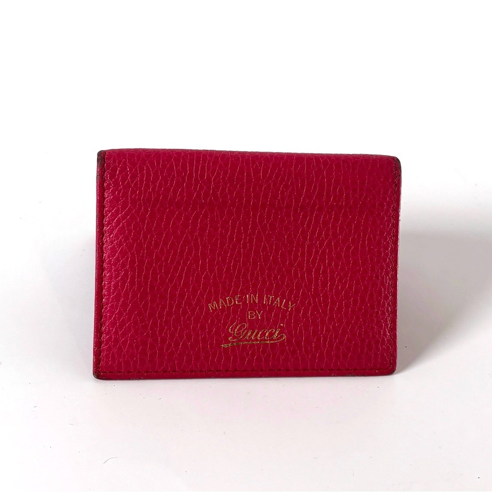 Vintage Gucci Pink Leather Wallet Card Holder